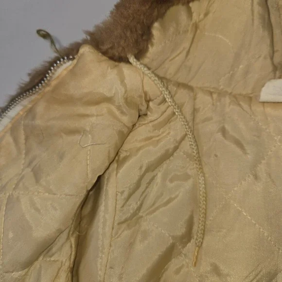 Vintage Boy's Fleece Coat Jacket Size 18 Months All Pro Football Brown Insulated - Picture 9 of 14